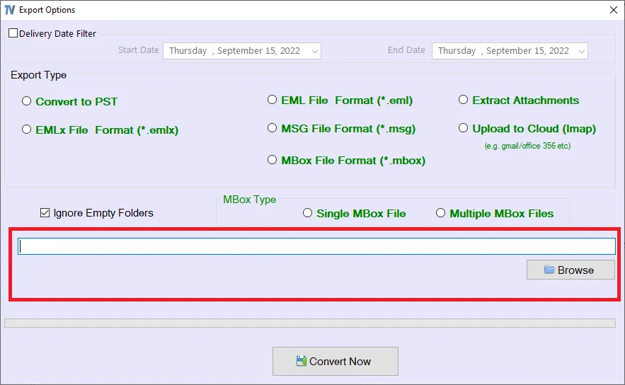 output location